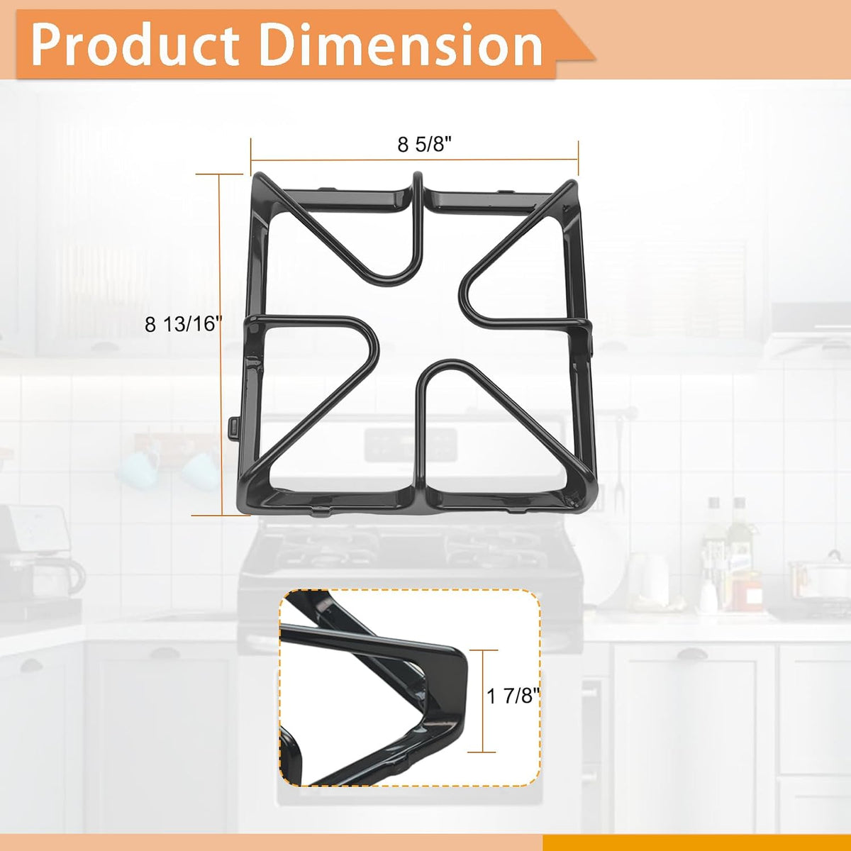 WB31K10034 WB34K10009 WB34K10010 Stove Grates and Drip Pans for Whirlpool