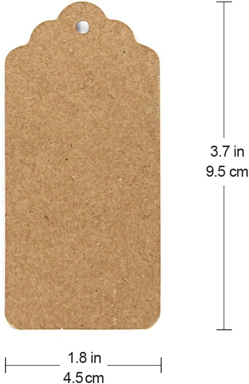 300 Feet Natural Jute Twine and 100pcs Kraft Paper Gift Tags with String