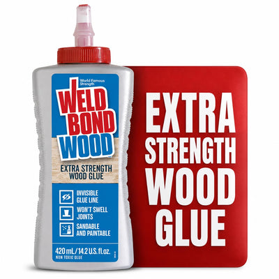 Extra Strength Wood Glue for Woodworking, Furniture Repair & DIY Projects - Non-Toxic, Invisible Line, Sandable &