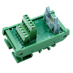 IDC10 2x5 10Pins 0.1" FRC Connector Interface Module DIN Rail Mount Male Header Terminal Block Breakout Board for PLC MCU Flat Ribbon Cable (IDC10 2x5Pin)
