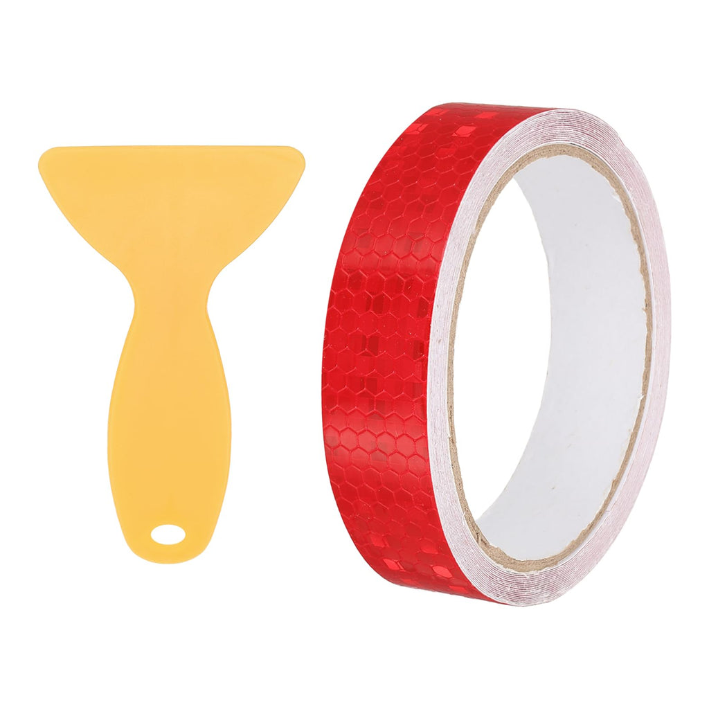 Reflective Tape 1" x16ft Red Waterproof Self Adhesive Sticker