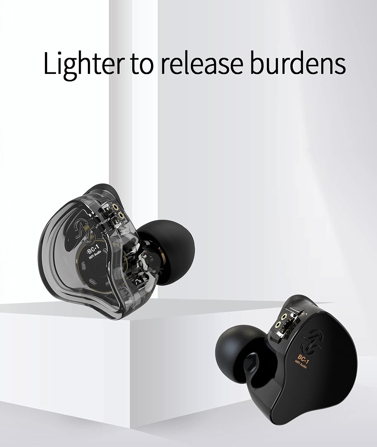 CCZ Melody in Ear Monitor, Dynamic Hybrid Dual Driver in Ear Earphones 1BA+1DD HiFi Wired Headphones Musicians IEM