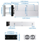 BAOMAIN Double Rod Pneumatic Air Cylinder TN20x75 20mm Bore 75mm Stroke
