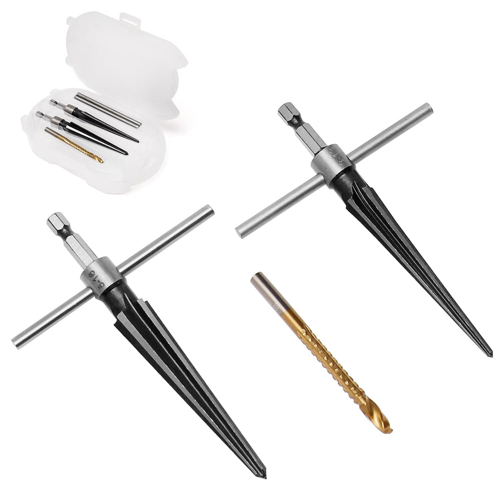 Tapered Hand Reamer Set, 3-13mm & 5-16mm 6 Flute Chamfer Reaming Tool