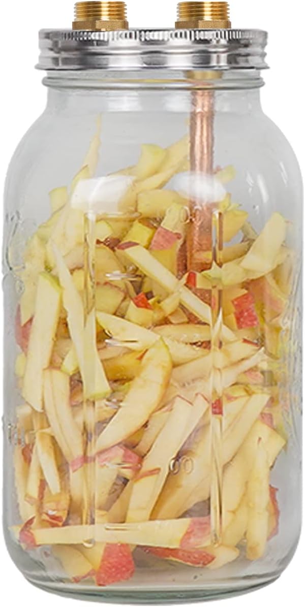 Thumper Keg Kit 64 Oz Half Gallon Wide Mouth Mason Jar for Upgrade Shine Still Alcohol Distiller Whiskey Brandy