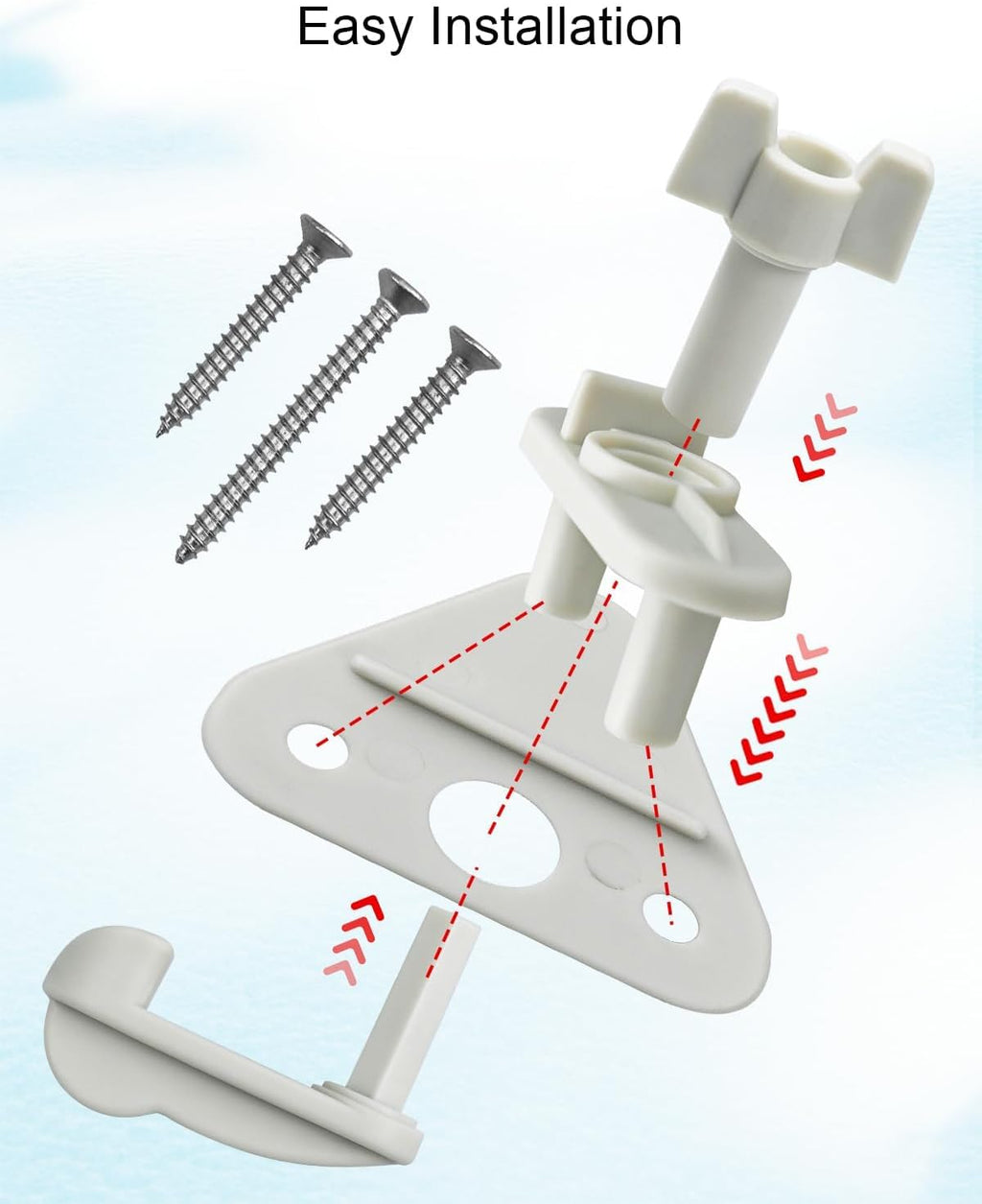 Pontoon Boat Gate Latch Kit Fit for Boat Door Square Frames 1-1.25 Inch