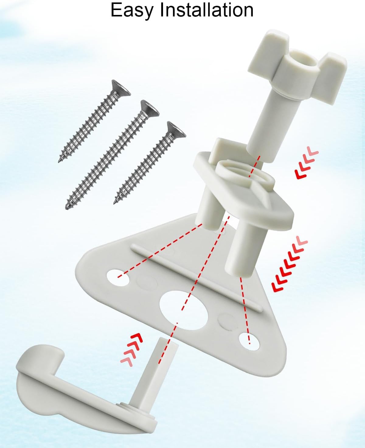 Pontoon Boat Gate Latch Kit Fit for Boat Door Square Frames 1-1.25 Inch