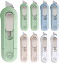 8 Pack Small Box Cutters, Retractable Package Cutters for Office