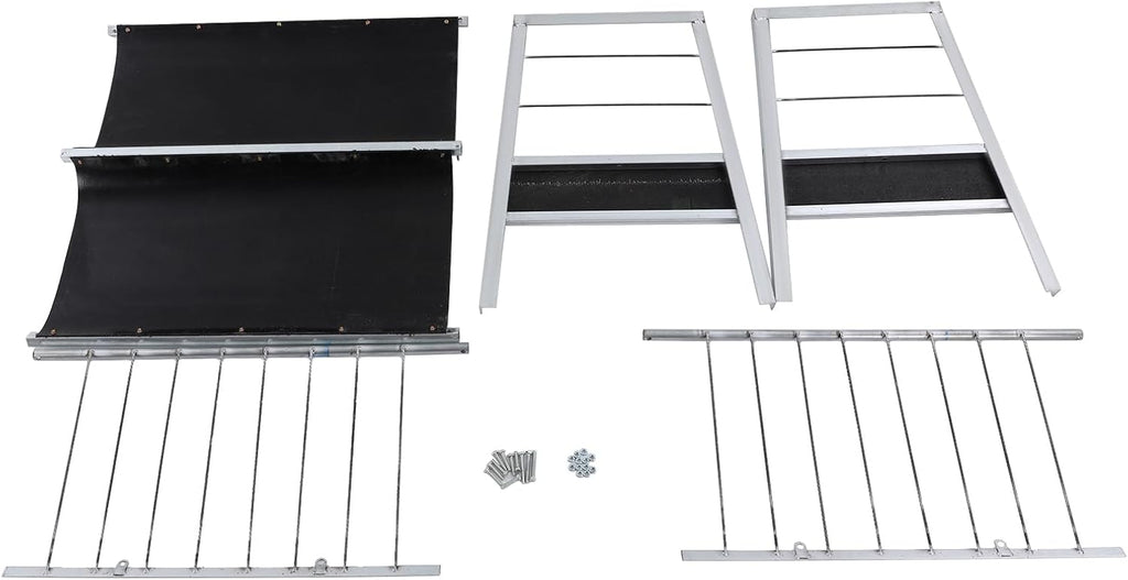 Feed Trough, 2-in-1 Grain & Hay Feeder Livestock Feeding Trough, Rectangular Livestock Feeder Trough Pasture Farm