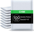 White Bubble Mailers 8.5 x 12 Inch 100 Pack, Usable Size 8.25X12 Inch Poly Mailers,Mailing Envelopes,Shipping