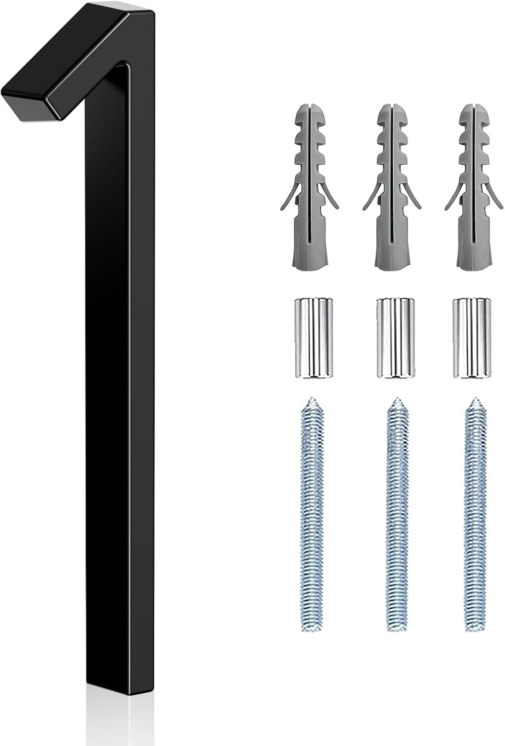 5" Floating Stainless Steel Address House Number (1) | Modern Metal Anti-Rust House Numbers with Nail Kits for Door