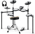 Electric Drum Set, DED-70 Electronic Drum Kit for Beginner with 150 Sounds, 4 Quiet Mesh Pads, 9" Cymbals, USB MIDI