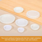 60 Pcs Mailing Tube Plastic End Caps 2" ID PE Round Cardboard Shipping Tube Lids White Protective Poster End Caps for