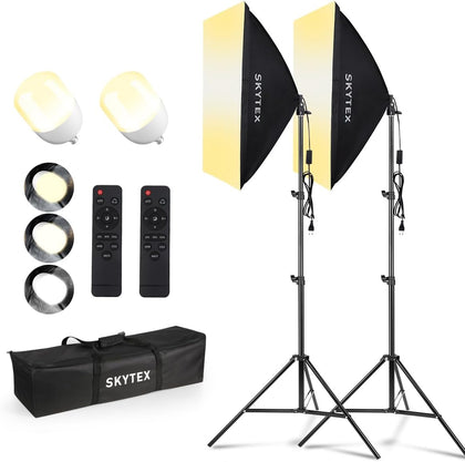 Softbox Lighting Kit 2Pack,20x28in Soft Box |Upgrade 135W 2700-6400K 100V-240V AC E27 LEDBulb Continuous Photography
