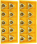16ER AG60 Carbide Threading Inserts 20pcs for Turning with SER1616H16 Lathe Holder External Thread Inserts Replacement Turning Tools Industrial Metal Machining