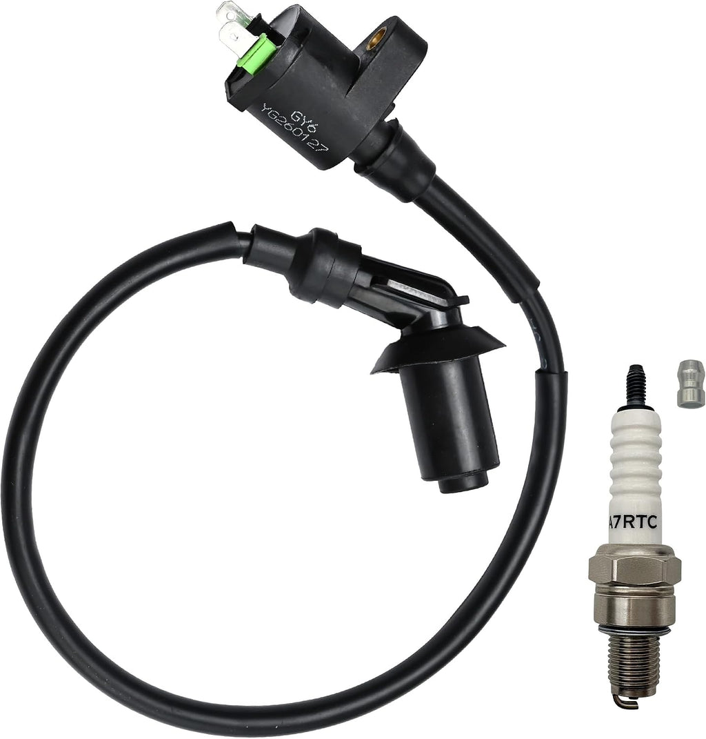 GY6 High Performance Racing Ignition Coil A7RTC Spark Plug Wire for SSR 125 50cc 110cc 125cc 150cc Engine Moped