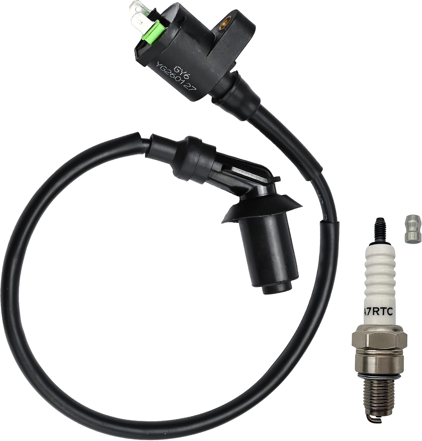 GY6 High Performance Racing Ignition Coil A7RTC Spark Plug Wire for SSR 125 50cc 110cc 125cc 150cc Engine Moped