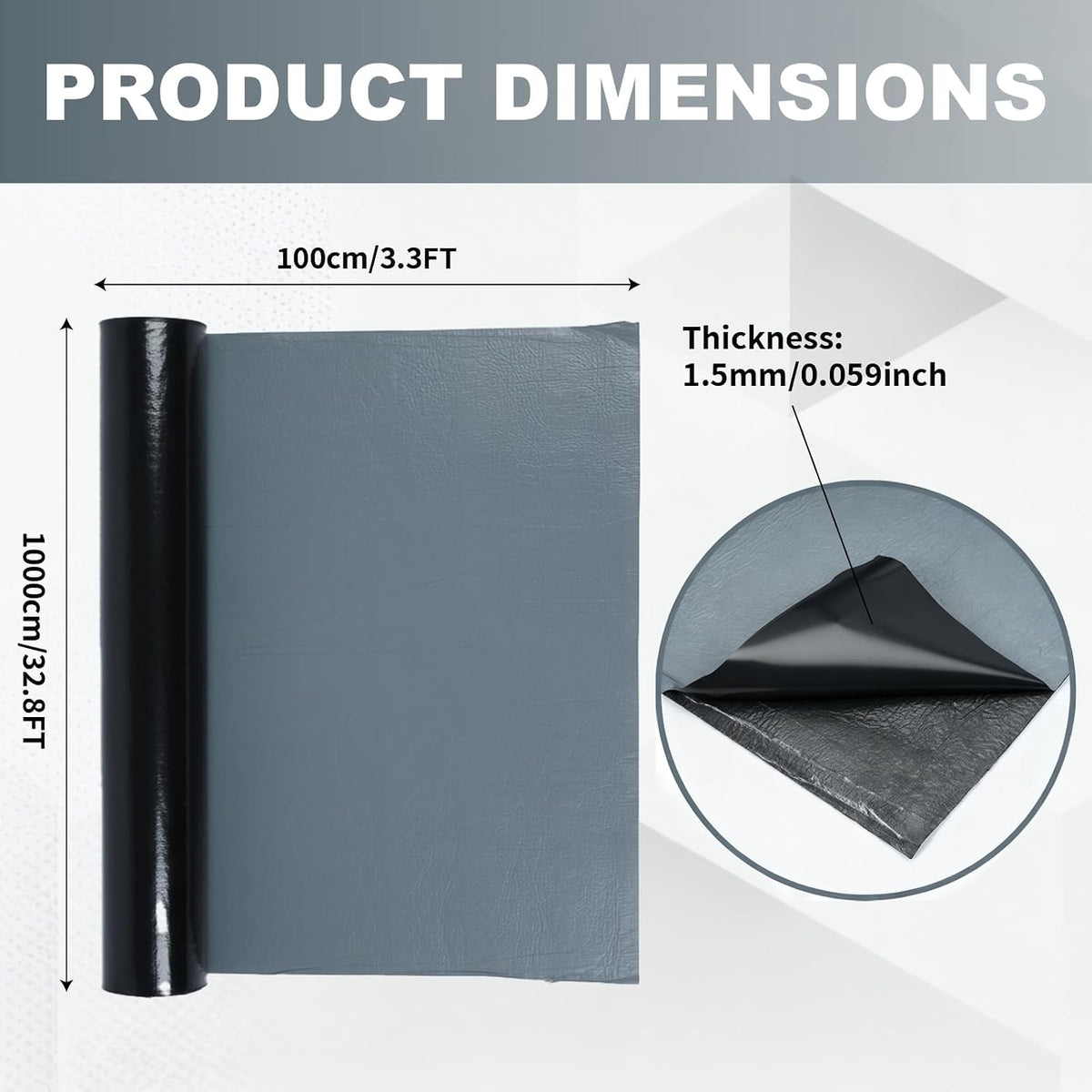 Self-Adhesive Waterproofing Roofing Roll,39in X 32.8ft Self Stick Roof Protector Underlayment,Rubber Roofing Membrane