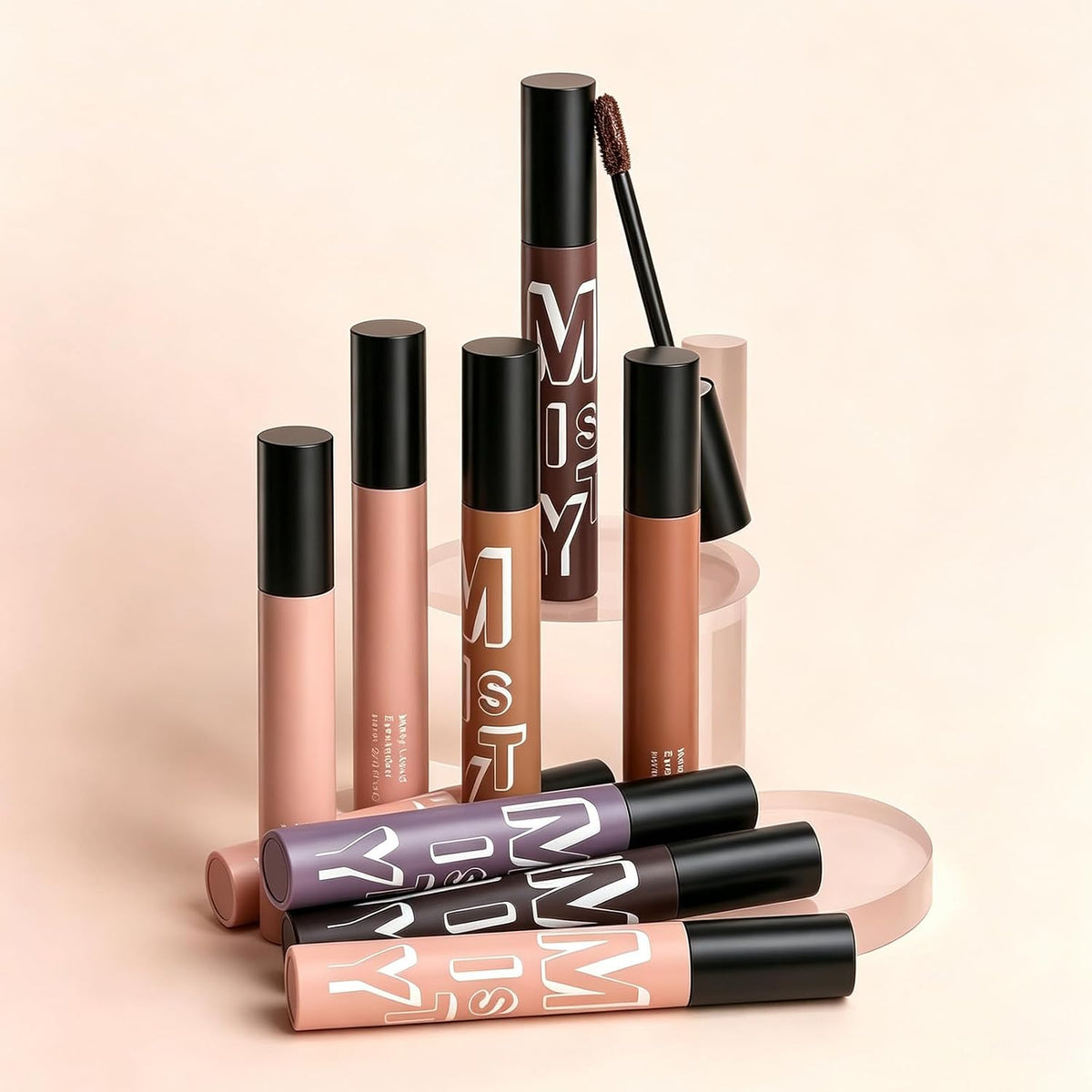 Matte Liquid Eyeshadow,High Pigment (01# Nude Beige)