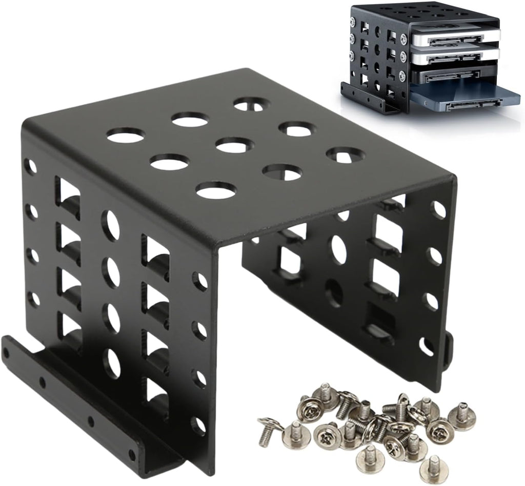 GLOGLOW 2.5 Inch HDD Mounting Rack, Hard Drive Storage Bracket (Black)