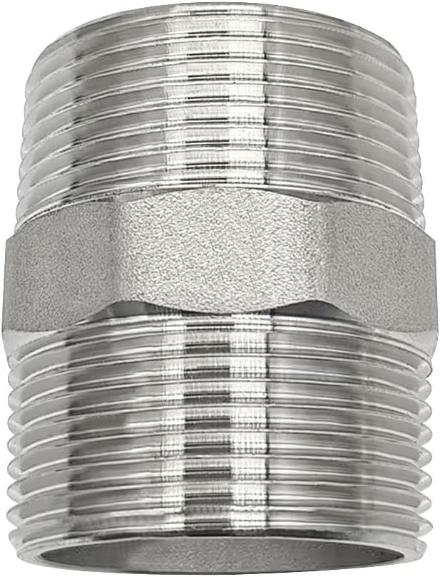 Beduan 1.5 Male NPT Nipple Hex 304 Stainless Steel Pipe Fitting
