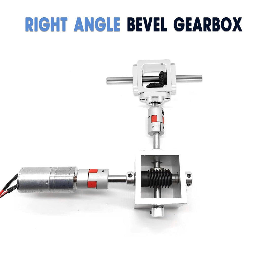 90 Degree Right Angle Bevel Gearbox 1:1 Forward Double Output Shaft 8mm