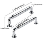 10 Pack 5 Inch Hole Center Vibrant Polished Chrome Cabinet pulls Heavy-Duty Solid Cabinet Handle Hardware Suitable