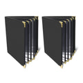 Menu Covers 8.5 X 11 Restaurant Menu Holders 4 Page 8 View, Black, 2 Pack