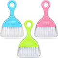 3 Pack Mini Dustpan and Brush Set Colorful Small Broom and Dustpan Set Hand Whisk Brooms Tiny Cleaning Brush Table