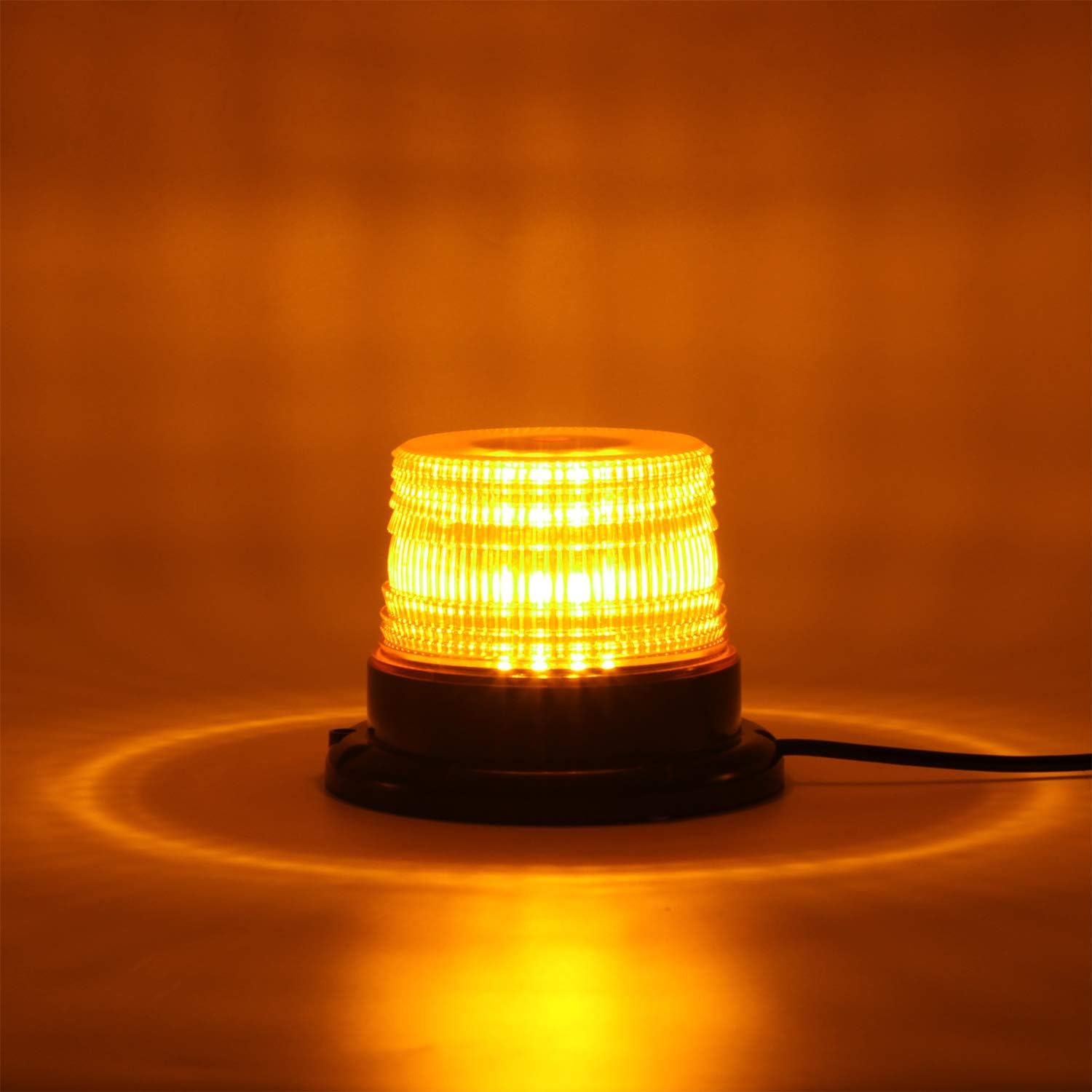 LED Strobe Light, 12V-24V Amber 40 LED Warning Safety Flashing Beacon Lights with Magnetic and 16 ft Straight Cord