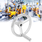 Anu Limen 16x160mm Lathe Handwheel, Cast Iron Chrome Plated Handwheel with Removable Handle for Milling Machine, Silver
