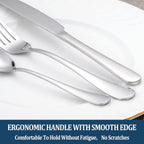 32 Piece Dinner Forks Set, Food-Grade Stainless Steel Silverware Forks, Cutlery Fork, Metal Fork for Home, Kitchen or