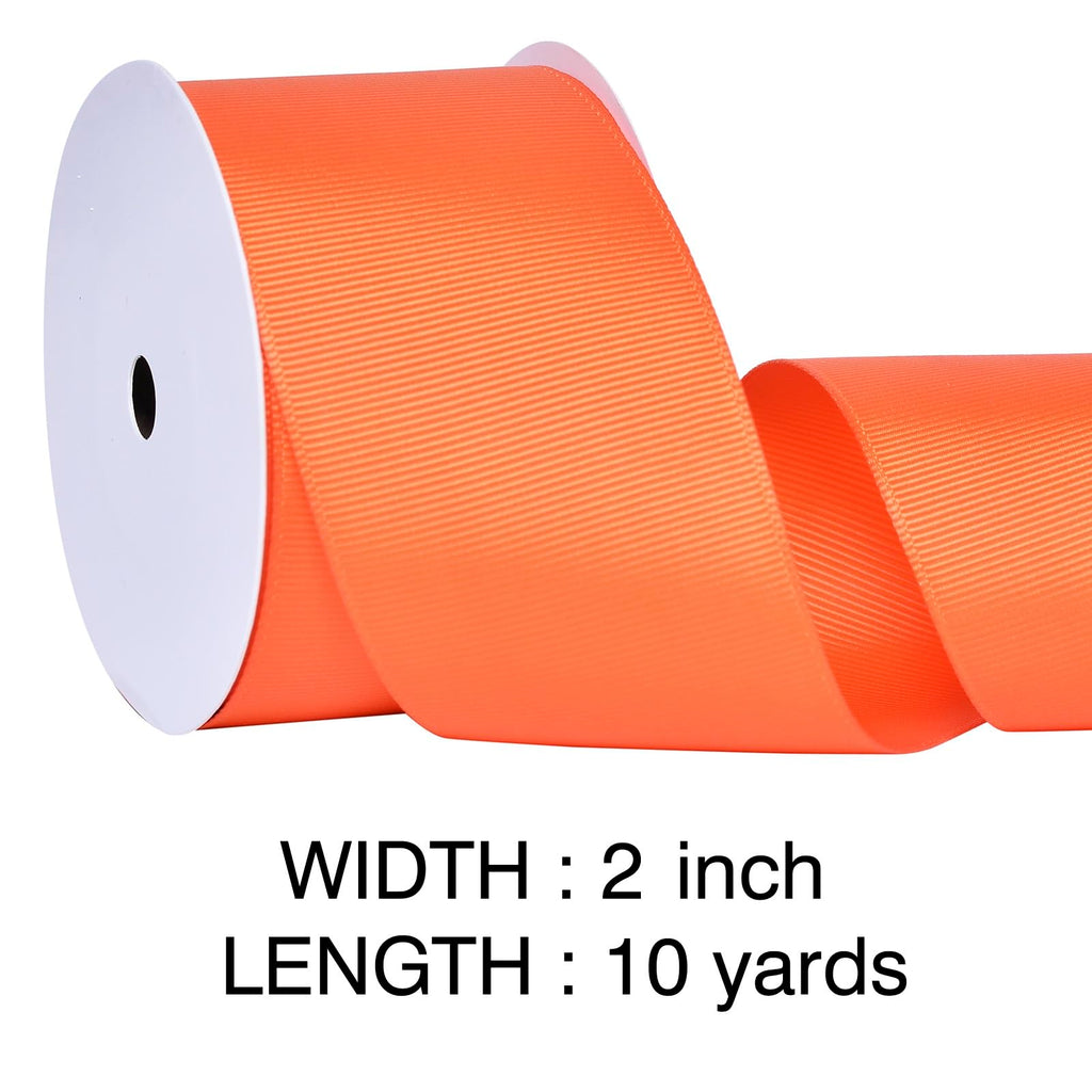 Orange Grosgrain Ribbon 2 Inch Continuous 10 Yards