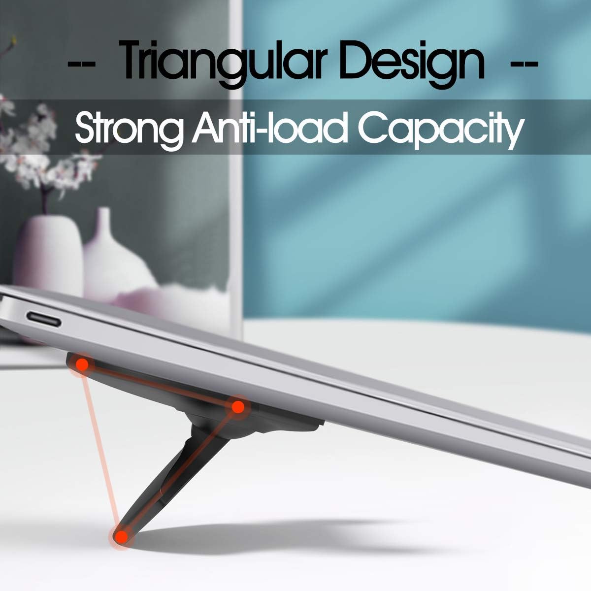 Portable Mini Laptop Stand for Desk Foldable Invisible Laptop Riser Lightweight Universal Ventilated Notebook Stands