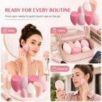 Makeup Sponge Set, 7 Pcs Multi Colored Blender Sponges