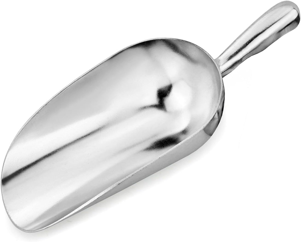 34547 Round Bottom Bar Ice Scoop, 24-Ounce, Silver