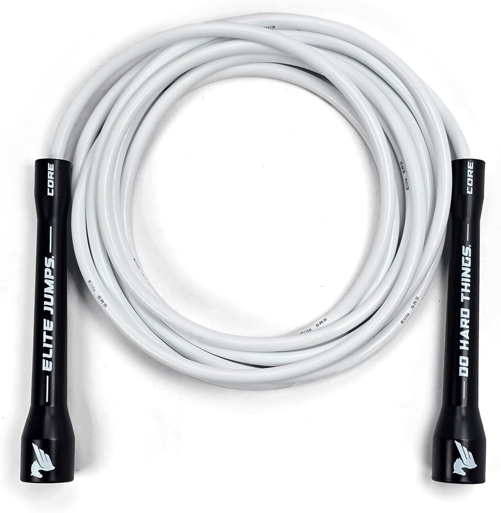 Elite Jumps 6mm PVC Jump Rope, Adjustable Skipping Rope | Non-kinking PVC cord. Unbreakable handles. Smooth rotation.