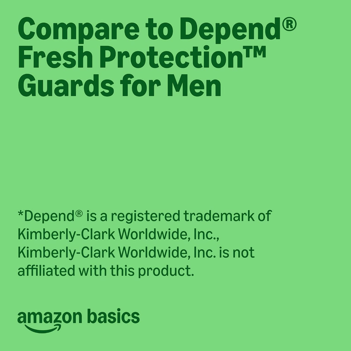 Men's Incontinence Guards, Maximum Absorbency, Moisture-Wicking with Odor Protection, One Size Fits Most, 104 Count