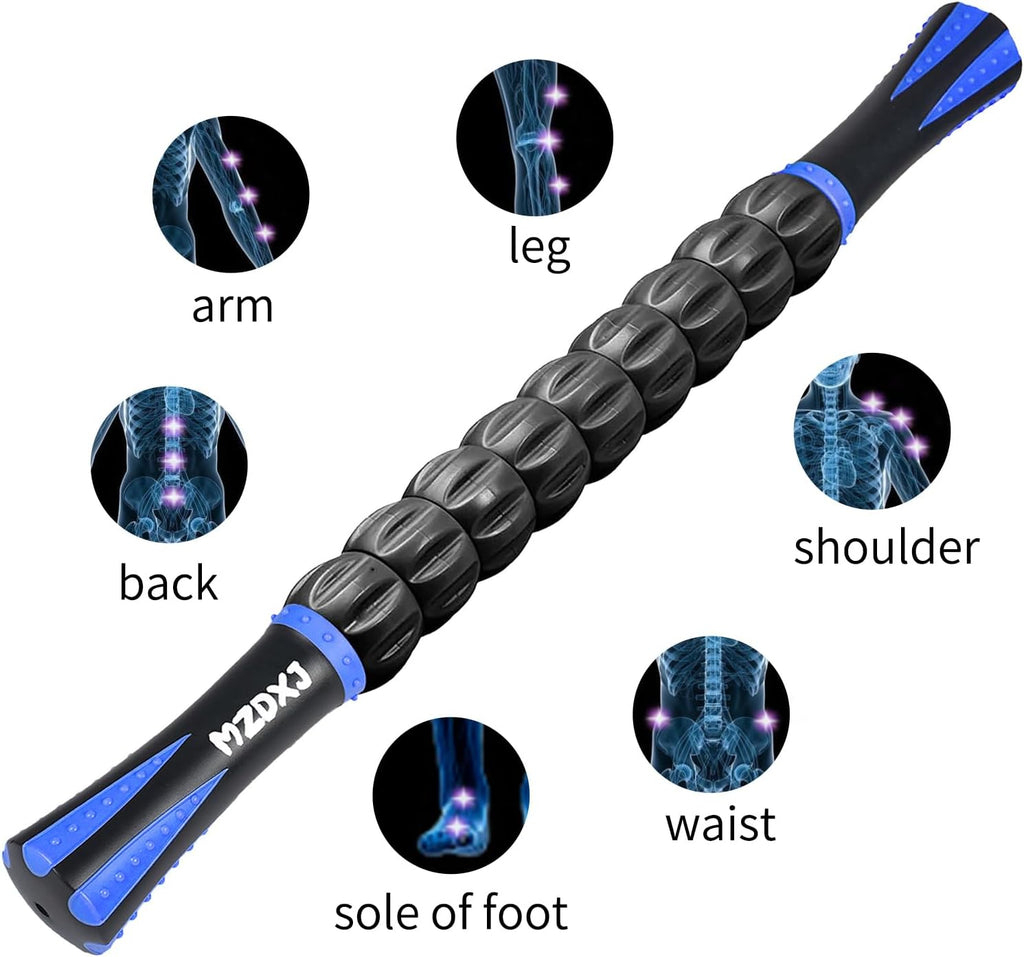 Muscle Roller Massage Roller Stick- Deep Tissue Fascia Blaster for Myofascial Pain Relief, Lymphatic Drainage & Body