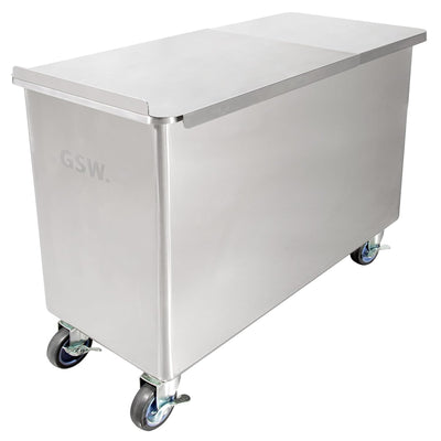 DN-FB100 Commercial Stainless Steel Flour Bin with 2 Sliding Lids Storage Container (100 QT)