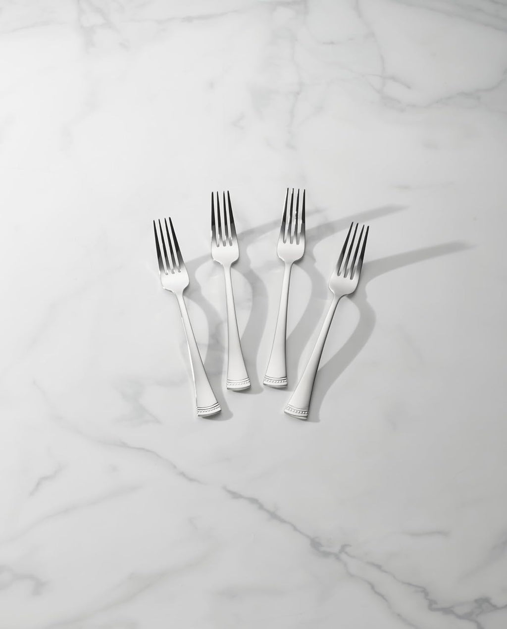 Portola Dinner Forks Silverware Set for 4, Flatware