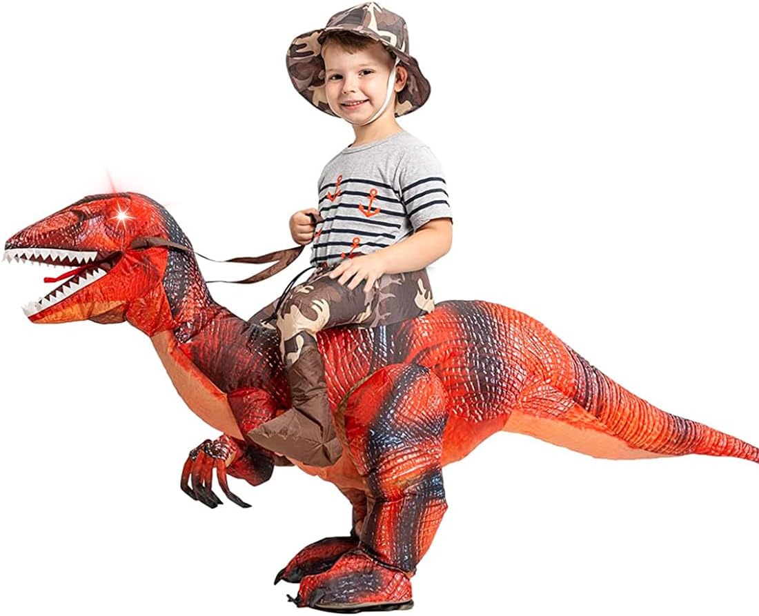 Inflatable Dinosaur Costume for Kids Halloween Costumes Boys Girls Funny Blow up Costume for Halloween Party Cosplay
