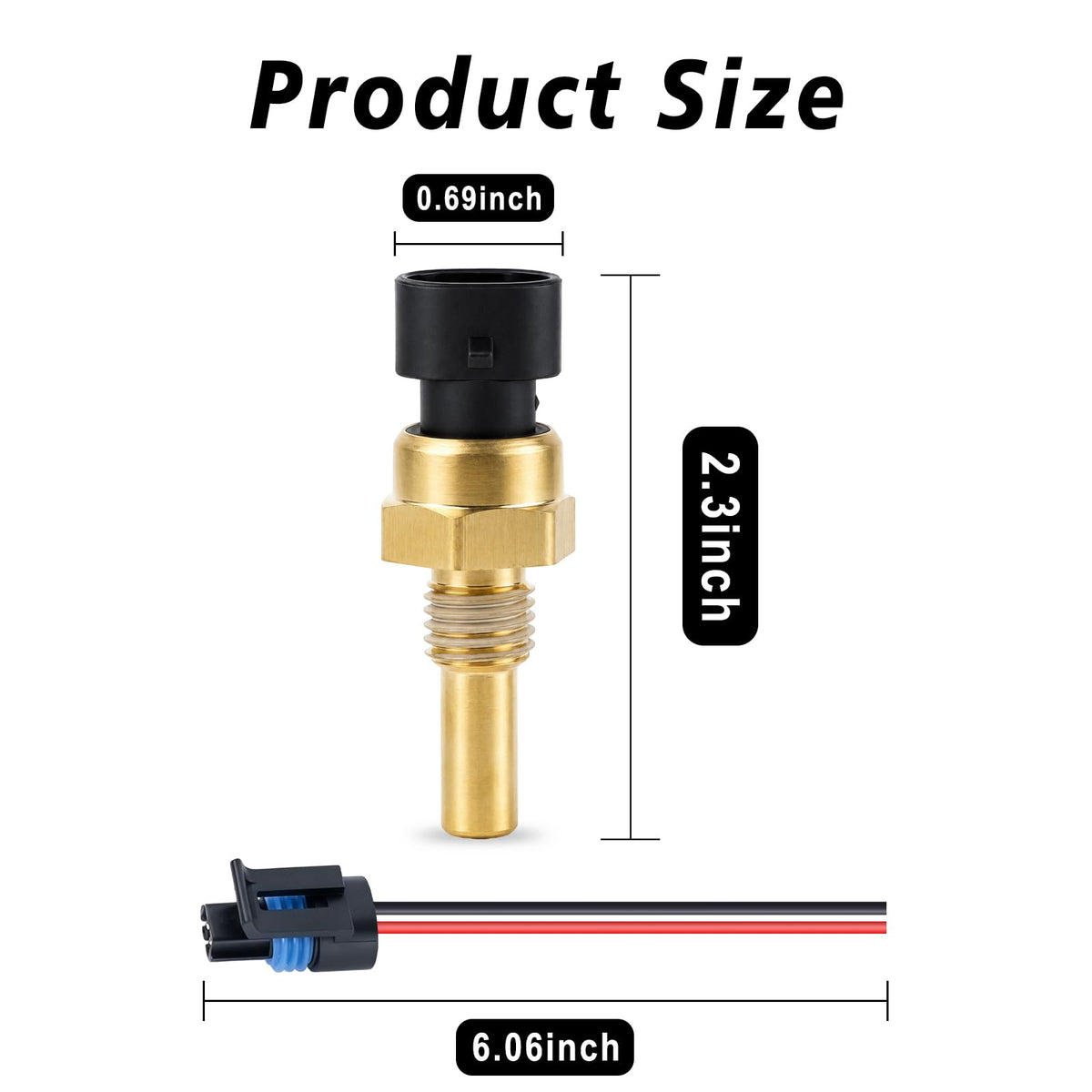 Engine Coolant Temperature Sensor with Pigtail for Chevrolet GMC Silverado