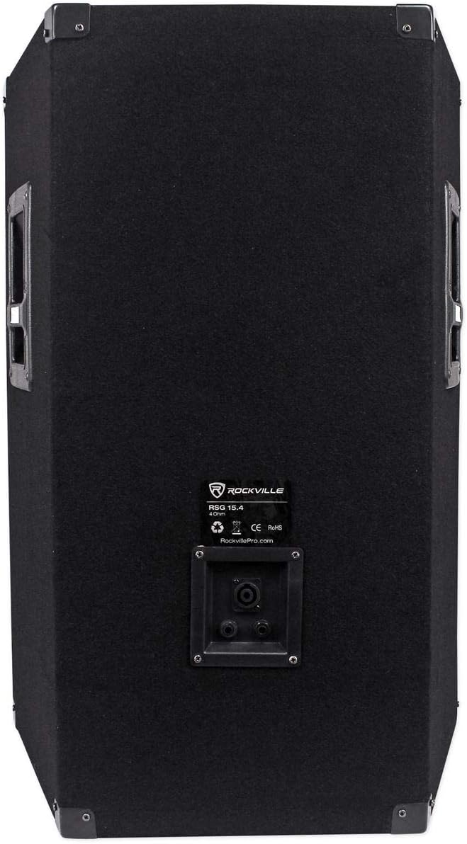 RSG15.4 15" 3-Way 4 Ohm Passive DJ/Pro Audio PA Speaker | 1500W Peak, 750W RMS, 102dB Sensitivity, SpeakON and 1/4"