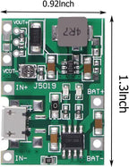 6 Pcs Battery Charger Module USB TP4056 3.7V 4.2V to 9V 5V 2A Charge Discharge Integrated Step Up Module,18650 Lithium Li-ion Battery Charger Module