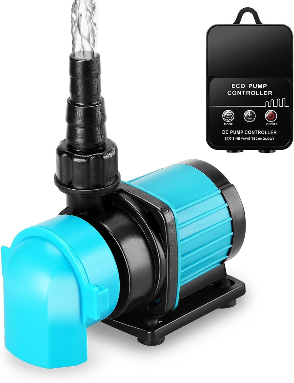 400GPH Aquarium Return pump with LCD display controller, 15W DC 24V aquarium pump for saltwater freshwater