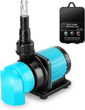 400GPH Aquarium Return pump with LCD display controller, 15W DC 24V aquarium pump for saltwater freshwater