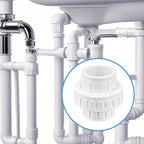 2 Pcs 3/4" PVC Union Pipe Fitting (Socket x Socket), 3/4 inch PVC Slip Union Coupling Adapter Connectors with EPDM O-Ring, Schedule 40