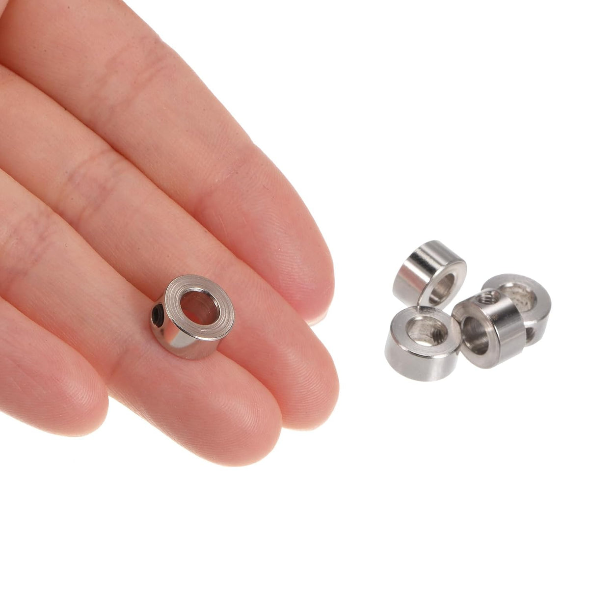 uxcell 10pcs Set Screw Shaft Collars 5.05mm Bore 10mm OD