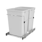 Double Pullout Garbage Trash Cans for Kitchen Cabinets, 35 Qt